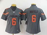 Women Nike Browns 6 Baker Mayfield Gray Inverted Legend Limited Jersey,baseball caps,new era cap wholesale,wholesale hats